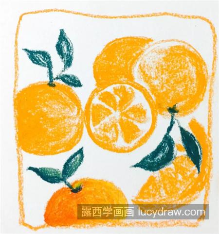 黄橙橙的橘子怎么画？如何用粉笔画好暖橘？