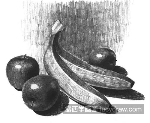 香蕉苹果静物怎么画？如何观察光源？