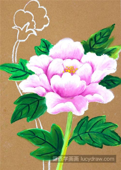 简单的牡丹花怎么画？如何用油画擦揉出花朵？