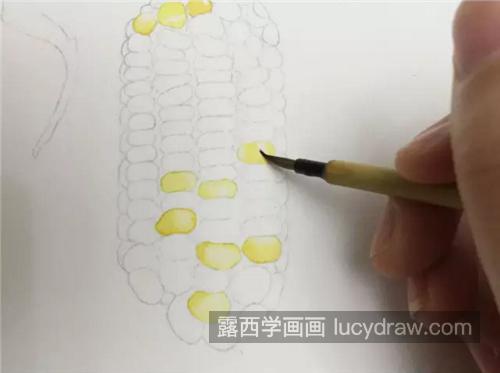 玉米怎么画？超级逼真的包谷水彩画教程分享