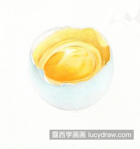 彩铅鸡蛋怎么画？如何刻画液体光感？