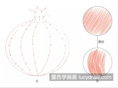 石榴籽怎么画？教你画一个火红的大石榴