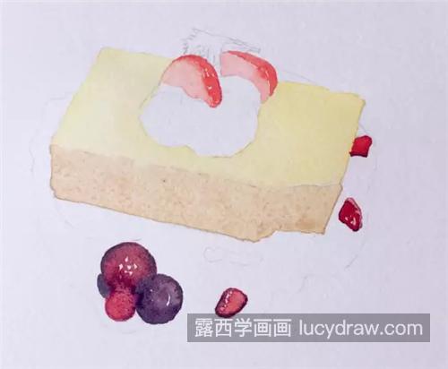 芝士蛋糕怎么画？草莓芝士蛋糕的画法是什么？