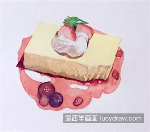芝士蛋糕怎么画？草莓芝士蛋糕的画法是什么？