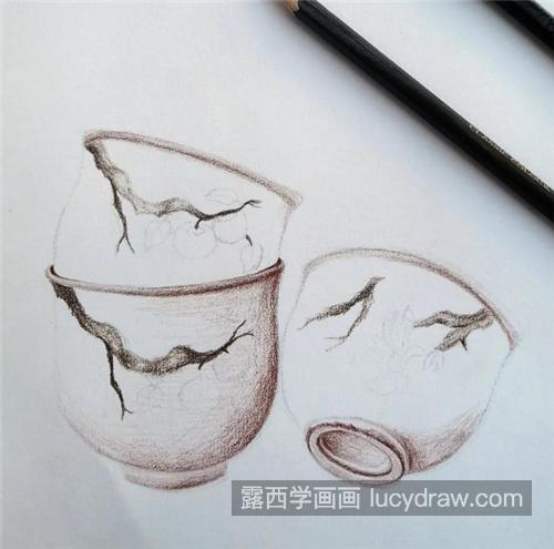 古风茶杯怎么画？如何画三只精致的茶杯？