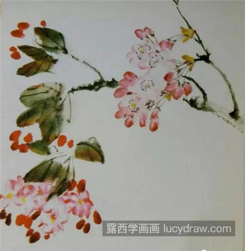 樱花簇怎么画？超级详细的樱花国画教程分享