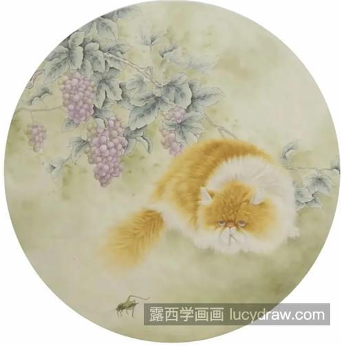 加菲猫怎么画？葡萄藤下的加菲猫画法是什么？