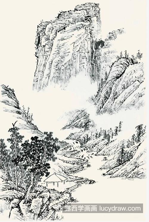 桐树林怎么画？山水风景国画技巧有哪些？