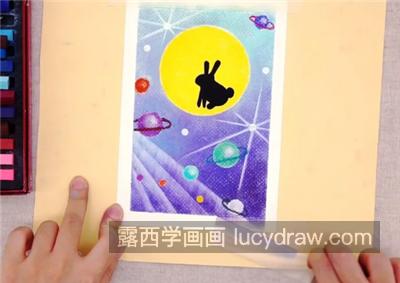 小兔子怎么画？玉兔色粉画法是什么？