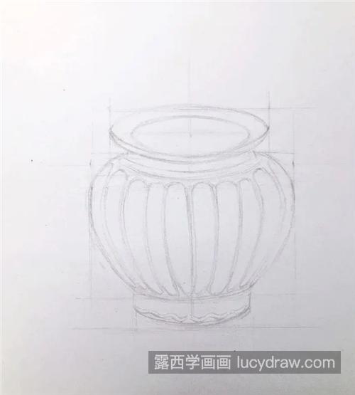复古花瓶中的芍药怎么画？详细的彩铅画步骤有哪些？