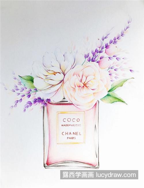 香奈儿香水与鲜花怎么画？怎么才能让画不歪？