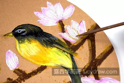 鸟语花香怎么画？油画棒如何练习色彩？