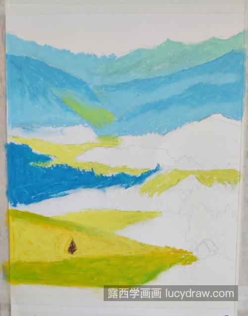 绿水青山怎么画？层峦叠翠的群山油画画法是什么？