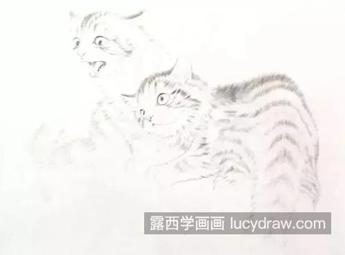 两只小猫咪怎么画？工笔猫画法是什么？