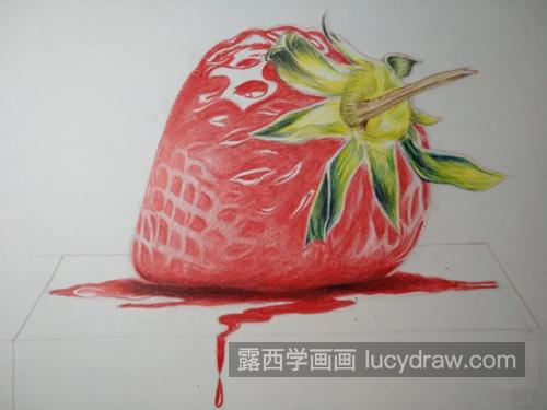 如何画一个栩栩如生的草莓？草莓彩铅画怎么画？