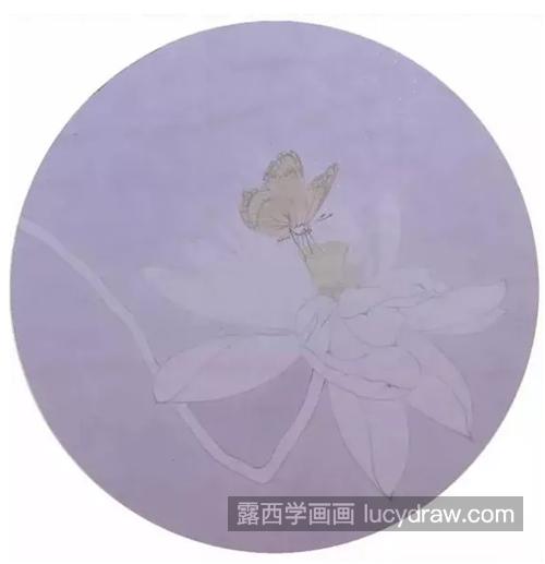 白荷花帝王蝶怎么画？详细的图文步骤有哪些？