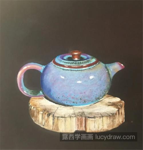 茶壶怎么画？详细的色粉画步骤有几步？