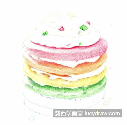 彩虹蛋糕怎么画？超级详细的蛋糕彩教程分享