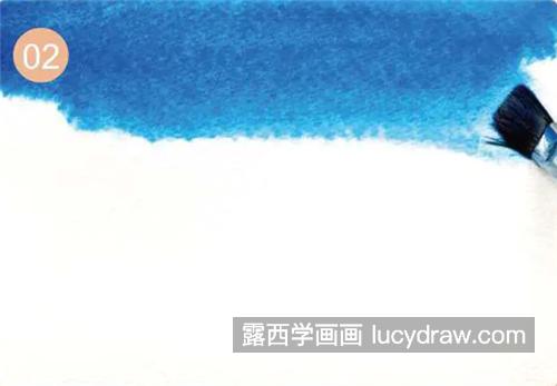 蓝天白云怎么画？绘画过程中如何利用纸巾？