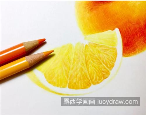 鲜橙怎么画？诱人的橙子彩铅画步骤有几步？