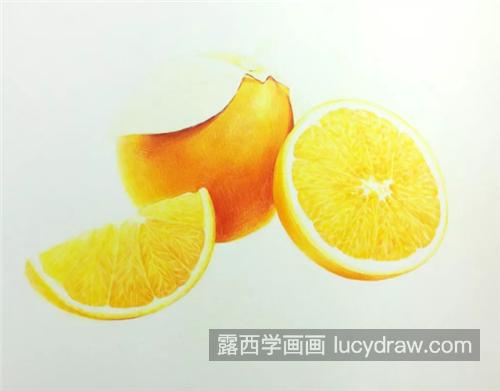 鲜橙怎么画？诱人的橙子彩铅画步骤有几步？