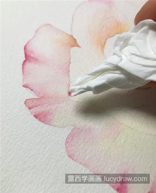 粉色玫瑰花怎么画？如何用湿叠和渗叠？