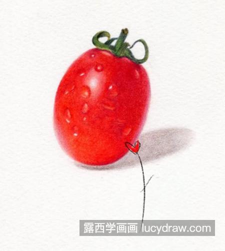 圣女果怎么画？小番茄的彩铅画教程是什么？