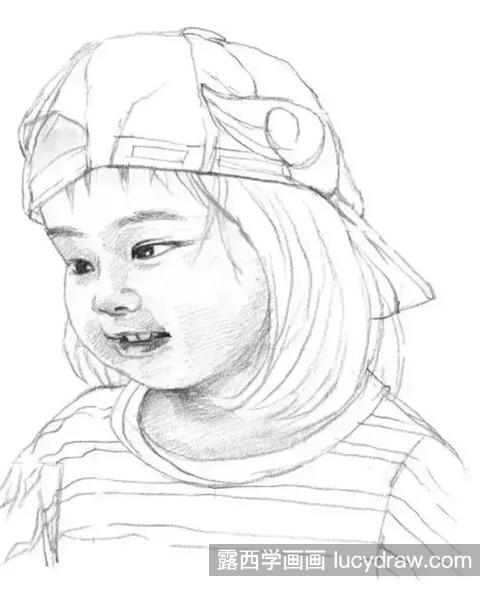 戴帽子的小女孩怎么画？小女孩素描步骤有几步？