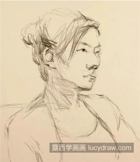 女青年头像怎么画？简单的头像素描画法是什么？