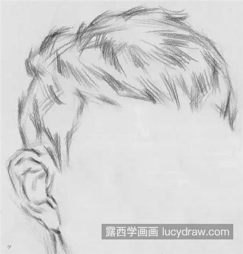 画素描头发的步骤是什么？具体例子分析