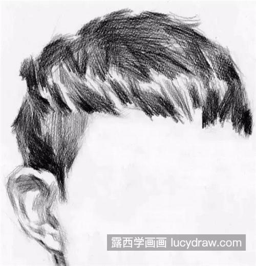 画素描头发的步骤是什么？具体例子分析