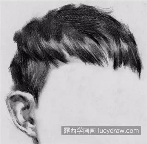 画素描头发的步骤是什么？具体例子分析