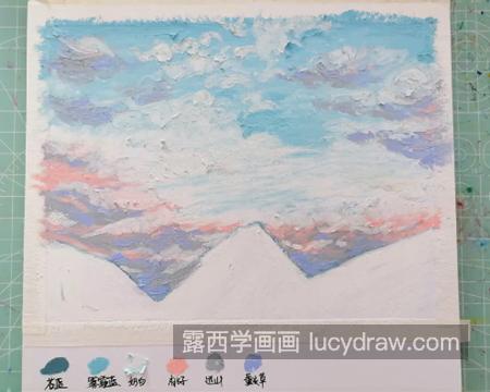 蓝天下的雪山怎么画？雪山油画画法是什么？