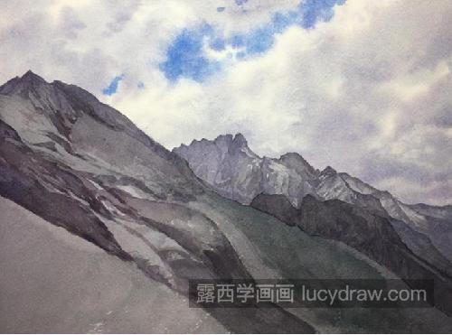 玉龙雪山怎么画？详细的绘画步骤详解