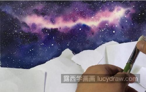 星空怎么画？璀璨夜空的水彩步骤有几步？