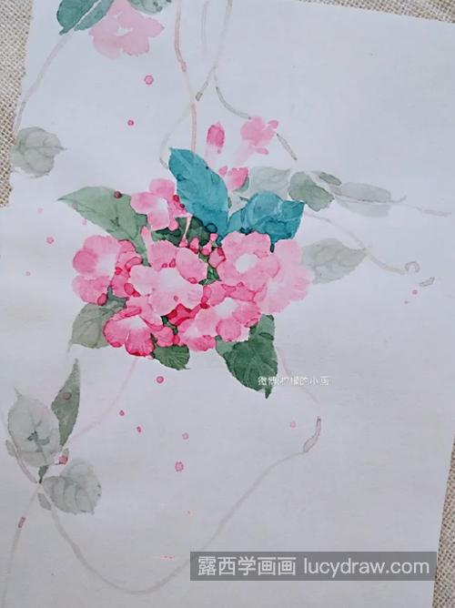 鲜花怎么画？详细的水彩画教程分享