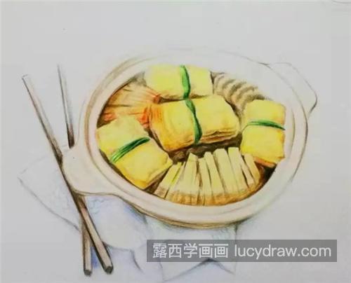 豆腐杂锅怎么画？有哪些绘画步骤？