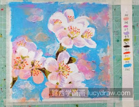 灿烂樱花怎么画？简单的油画画法是什么？