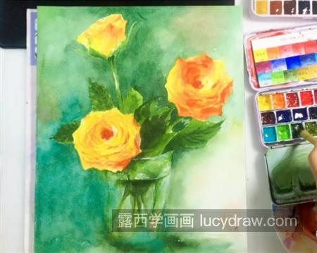 黄玫瑰怎么画？绘画流程是什么？
