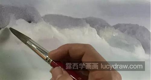 云雾缭绕的山峰怎么画？风景水彩画步骤详解