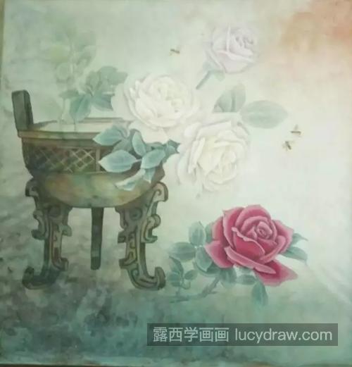 长寿药鼎怎么画？简单的工笔绘画步骤有几步？