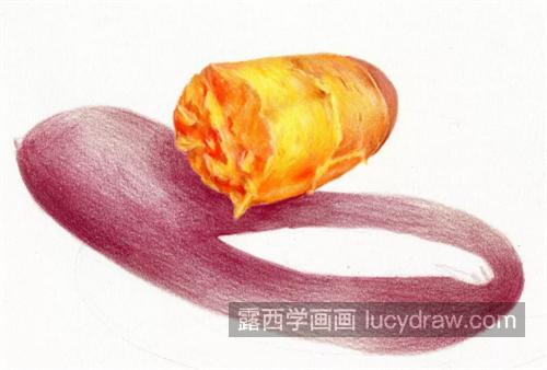 热腾腾的地瓜怎么画？红薯的绘画流程是什么？