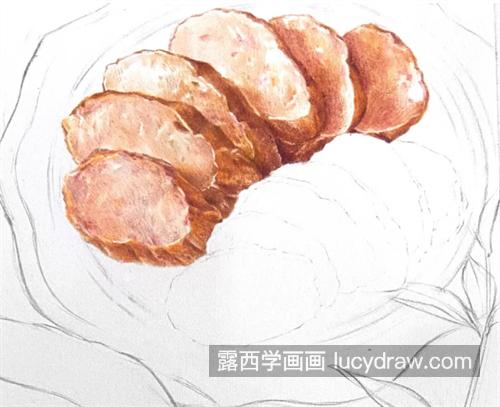 哈尔滨红肠怎么画？详细的步骤详解：