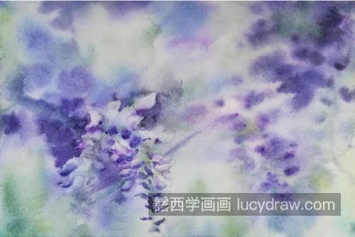 紫藤花怎么画？详细的水彩画步骤有哪些？