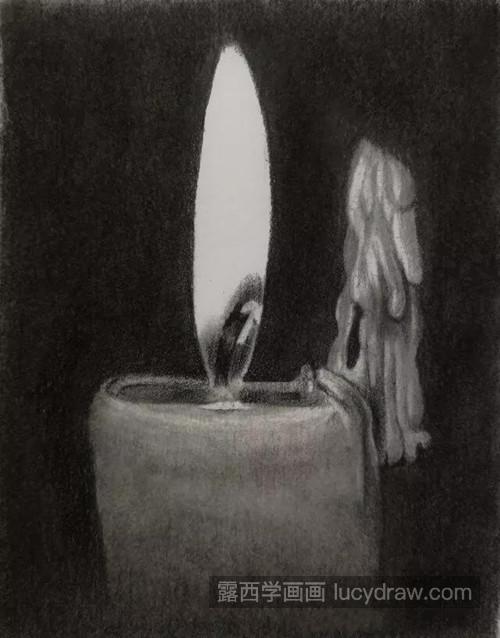 燃烧的蜡烛怎么画？简单的素描画法是什么？