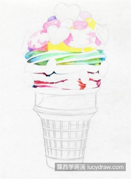 甜筒冰淇淋怎么画？详细的绘画步骤有几步？
