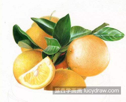 黄橙橙的橙子怎么画？绘画过程是什么？