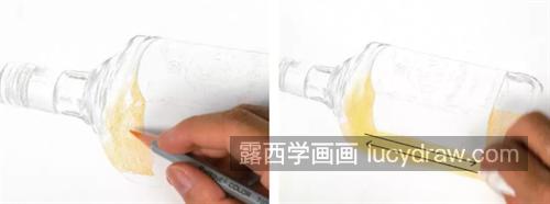 酒瓶怎么画？如何用彩铅画出透明质感？