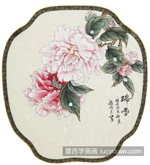 扇面茶花怎么画？有哪些绘画步骤？