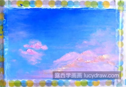 夏季天空怎么画？怎么用油画棒画蓝天白云？